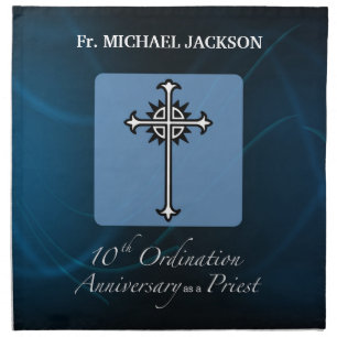 Personalize, 10th Ordination Anniversary of Priest Cloth Napkin