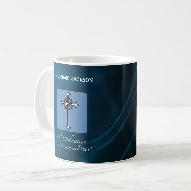 Personalize, 10th Ordination Anniversary of Priest Coffee Mug (Front Left)