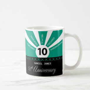 Personalize, 10th Year Employee Anniversary Coffee Mug