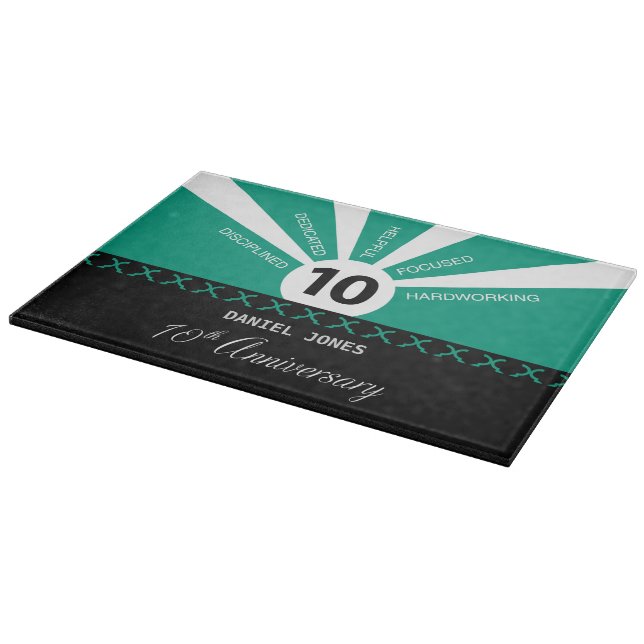 Personalize, 10th Year Employee Anniversary Cutting Board (Corner)