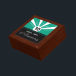 Personalize, 10th Year Employee Anniversary Gift Box<br><div class="desc">With the number 10 on the front surrounded by the words hardworking,  focused,  helpful,  dedicated and disciplined on a green background,  this is a great gift,  souvenir,  giveaway or party essential to congratulate an excellent employee on their 10 year employee anniversary.</div>