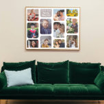 Personalize 11 Photos Modern Chic Elegant Love You Poster<br><div class="desc">Elegant and modern photo display that will make a great gift for any occasion and for anyone : wedding, family, friends and best friends, grandparents, Valentine's day. For best results when personalizing this design, try using the same format as the template uses: vertical when vertical, square when square etc. Otherwise...</div>