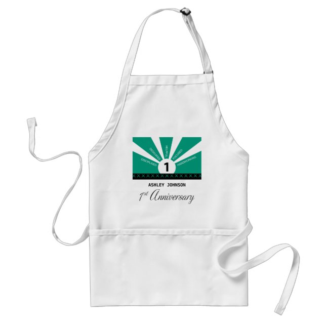 Personalize, 1st Year Employee Anniversary Adult Apron (Front)