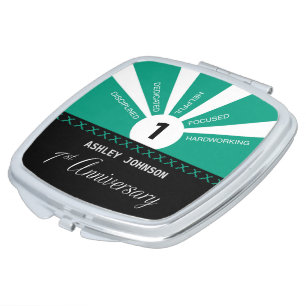 Personalize, 1st Year Employee Anniversary Compact Mirror