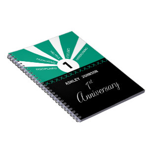 Personalize, 1st Year Employee Anniversary Notebook