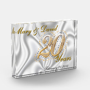Personalize 20 Year Anniversary Award