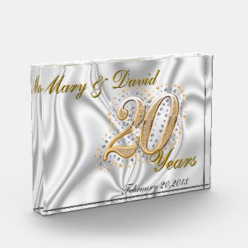 Personalize 20 Year Anniversary Award by UTeezSF at Zazzle