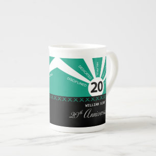 Personalize, 20th Yr Business Employee Anniversary Bone China Mug