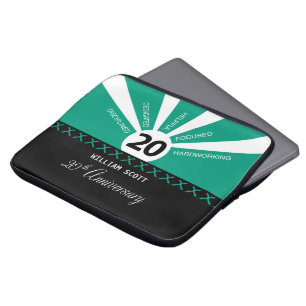 Personalize, 20th Yr Business Employee Anniversary Laptop Sleeve