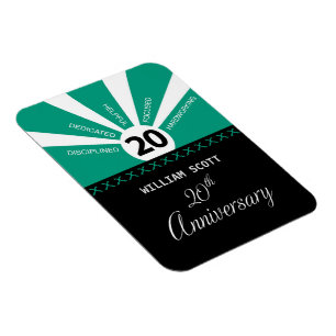 Personalize, 20th Yr Business Employee Anniversary Magnet
