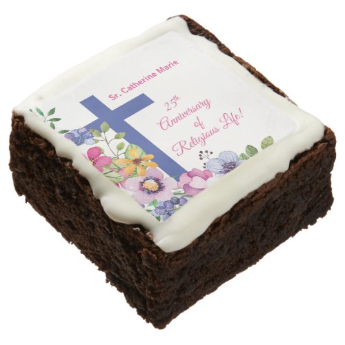 Personalize 25th Anniversary Nun Religious Life Brownie