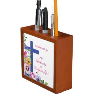 Personalize, 25th Anniversary Nun Religious Life Desk Organizer