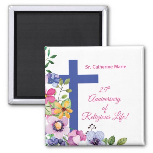 Personalize 25th Anniversary Nun Religious Life Magnet