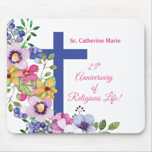 Personalize, 25th Anniversary Nun Religious Life Mouse Pad