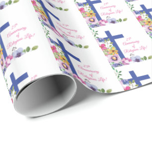 Personalize, 25th Anniversary Nun Religious Life Wrapping Paper
