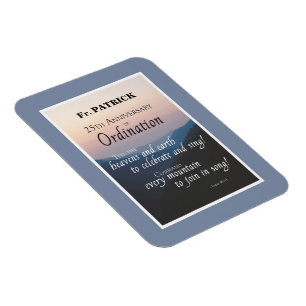 Personalize 25th Anniversary Ordination Congrats Magnet