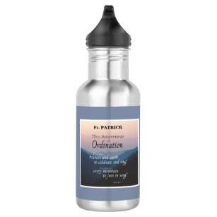 Columbia University Blue Crown Aluminum Water Bottle, Zazzle