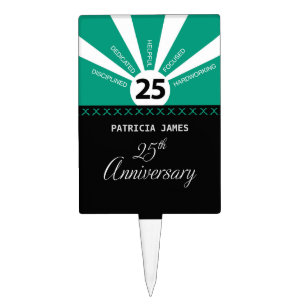 Personalize, 25th Year Employee Anniversary Cake Topper