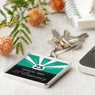 Personalize, 25th Year Employee Anniversary Keychain