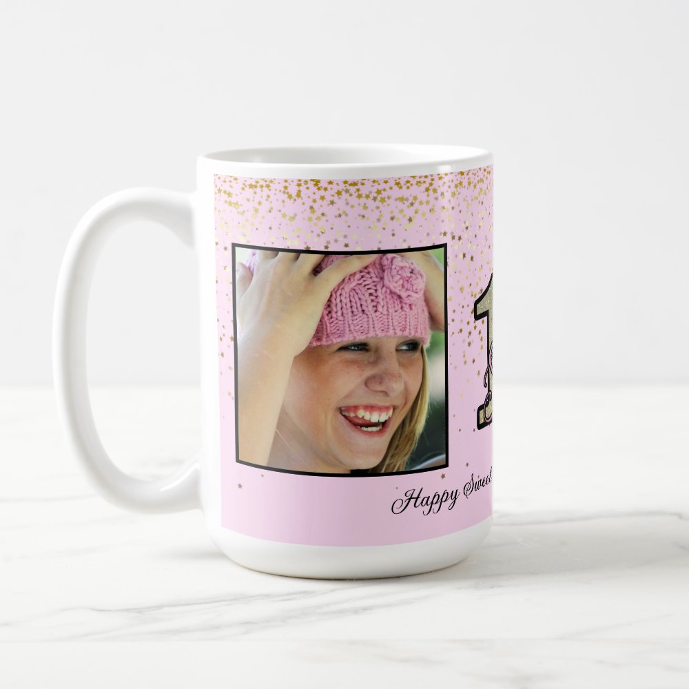 Discover Personalize Photos & Message Sweet 16 Gift Coffee Mug