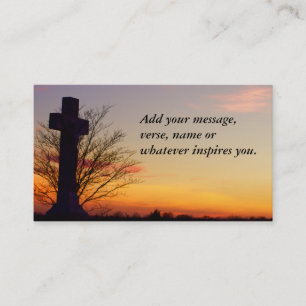 Personalize-2 Sided-Power Cross at Sunset Business Card