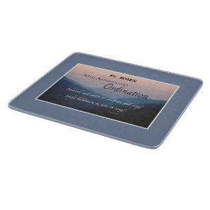 Personalize 30th Anniversary Ordination Congrats Cutting Board