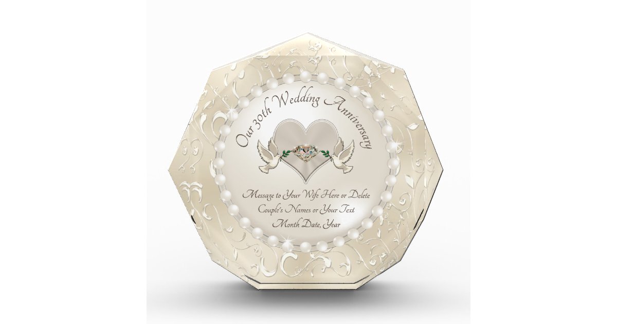Personalize 30th Wedding Anniversary Gift for Wife ...