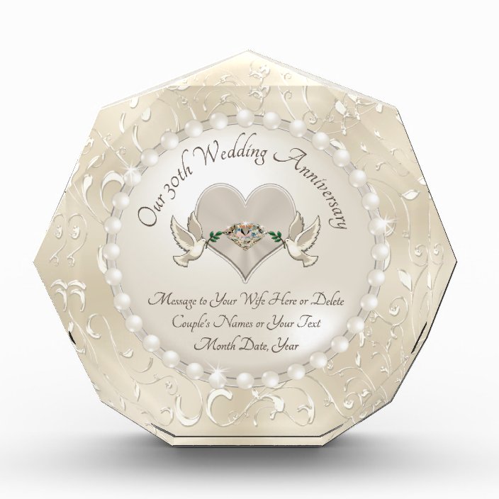 Personalize 30th Wedding Anniversary Gift For Wife Zazzle Com