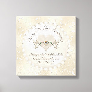 Personalize 30th Wedding Anniversary Gift for Wife Canvas Print