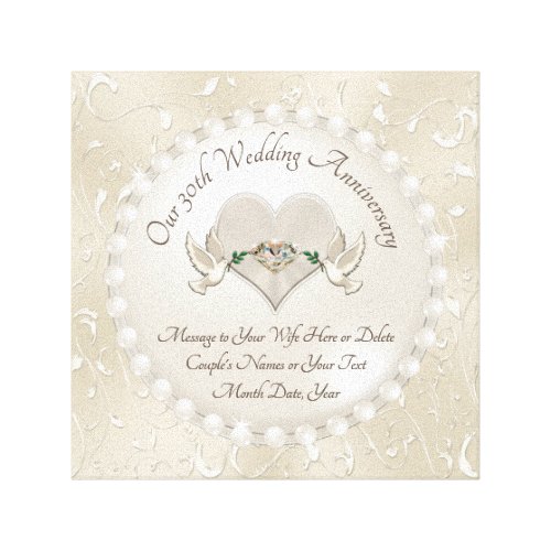 Personalize 30th Wedding Anniversary Gift for Wife