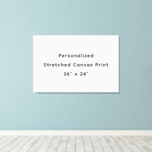 Personalize 36" x 24" Stretched Canvas Print