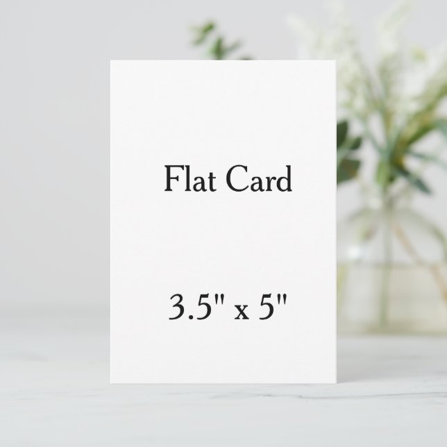 personalize 3.5" x 5" Squared Flat Card (Standing Front)