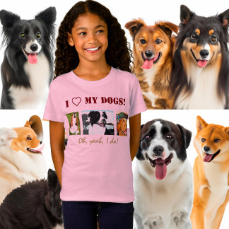 Personalize 3-Photo Panel and Text Template T-Shir T-Shirt