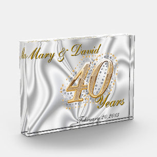 Personalize 40 Year Anniversary Award