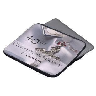 Personalize, 40th Ordination Anniversary Congrats Laptop Sleeve