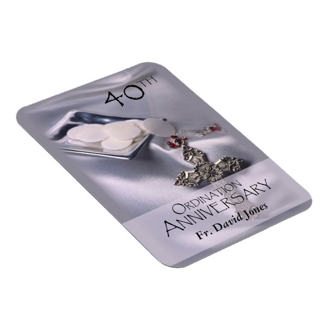 Personalize, 40th Ordination Anniversary Congrats Magnet (Right Side)