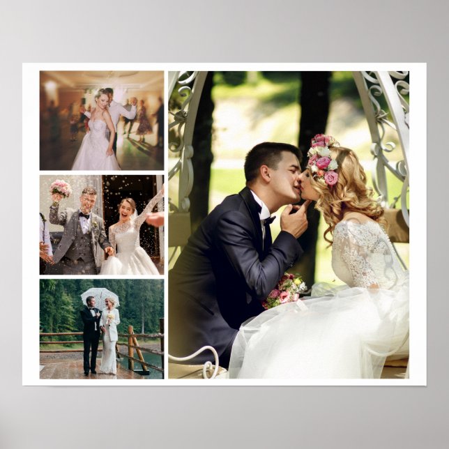 Personalize 4 Custom Photo Collage Poster (Front)