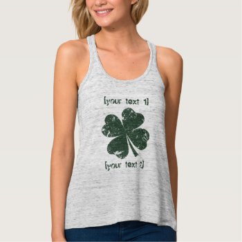 Personalize 4-leaf Clover Tank Top by NSKINY at Zazzle
