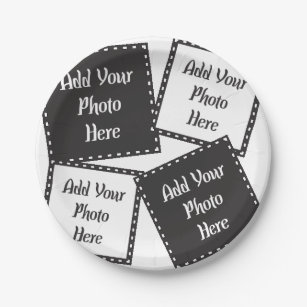 Personalize 4 Photos Paper Plate