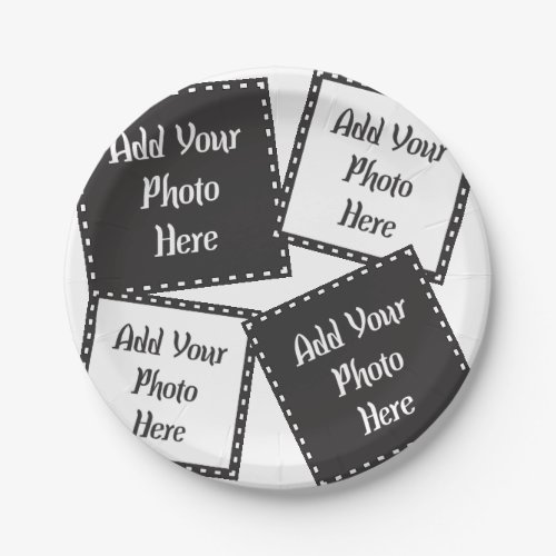 Personalize 4 Photos Paper Plate
