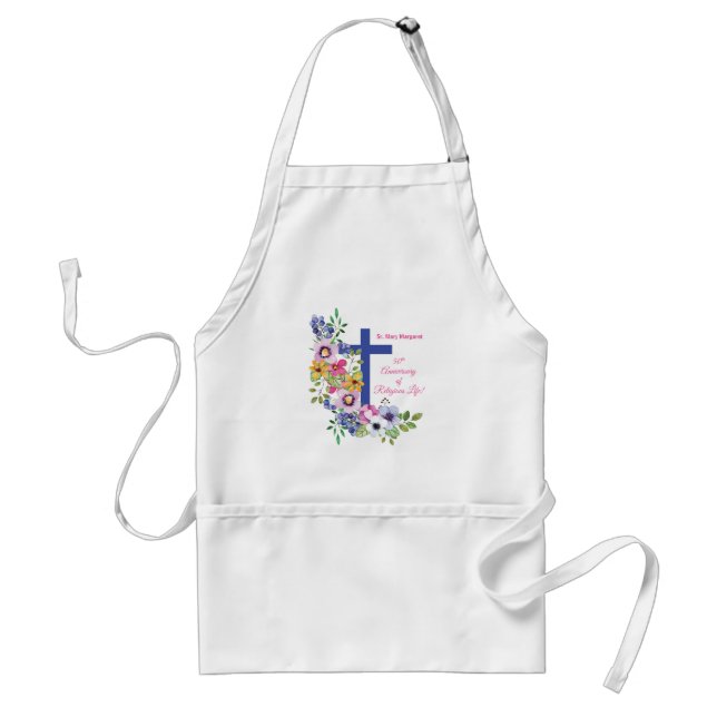 Personalize, 50th Anniversary Nun Religious Life Adult Apron (Front)