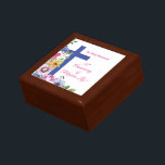 Personalize, 50th Anniversary Nun Religious Life Gift Box<br><div class="desc">Orange, lilac, pink and blue flowers with green leaves next to a big blue cross, all on white. A very beautiful designed gift, souvenir, giveaway or party essential to congratulate a good Nun on her 50th Anniversary of Religious Life. Let her know you wish her the best and that her...</div>