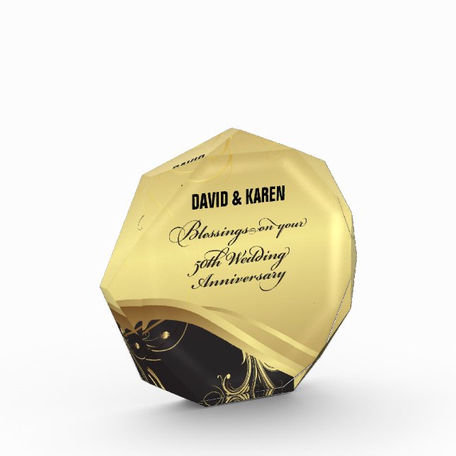 Personalize, 50th Wedding Anniversary Religious Award (Left)