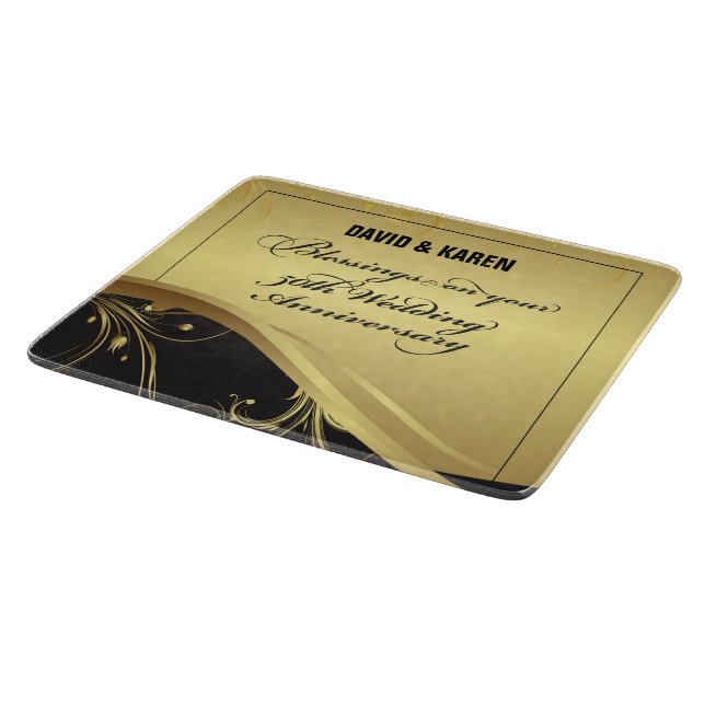 Personalize, 50th Wedding Anniversary Religious Cutting Board (Corner)