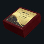 Personalize, 50th Wedding Anniversary Religious Keepsake Box<br><div class="desc">A Golden Wedding Anniversary is such a special occasion. This elegant gold and black gift,  souvenir or giveaway will be perfect to celebrate such a lasting marriage.</div>