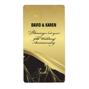 Personalize, 50th Wedding Anniversary Religious Label