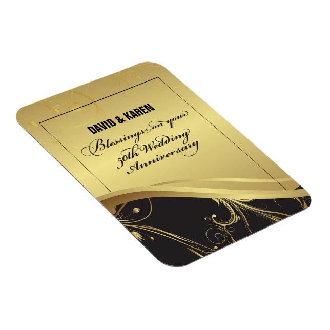 Personalize, 50th Wedding Anniversary Religious Magnet (Right Side)