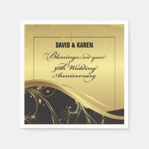 Personalize, 50th Wedding Anniversary Religious Napkins