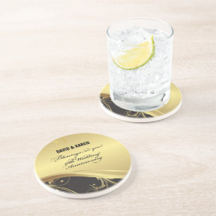 Personalize, 50th Wedding Anniversary Religious Sandstone Coaster