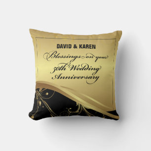 Personalize, 50th Wedding Anniversary Religious Throw Pillow